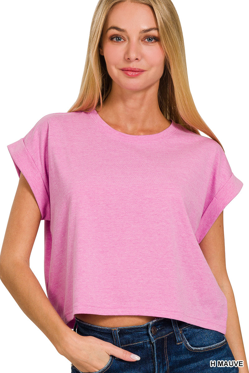 Felicia Folded Sleeve Top