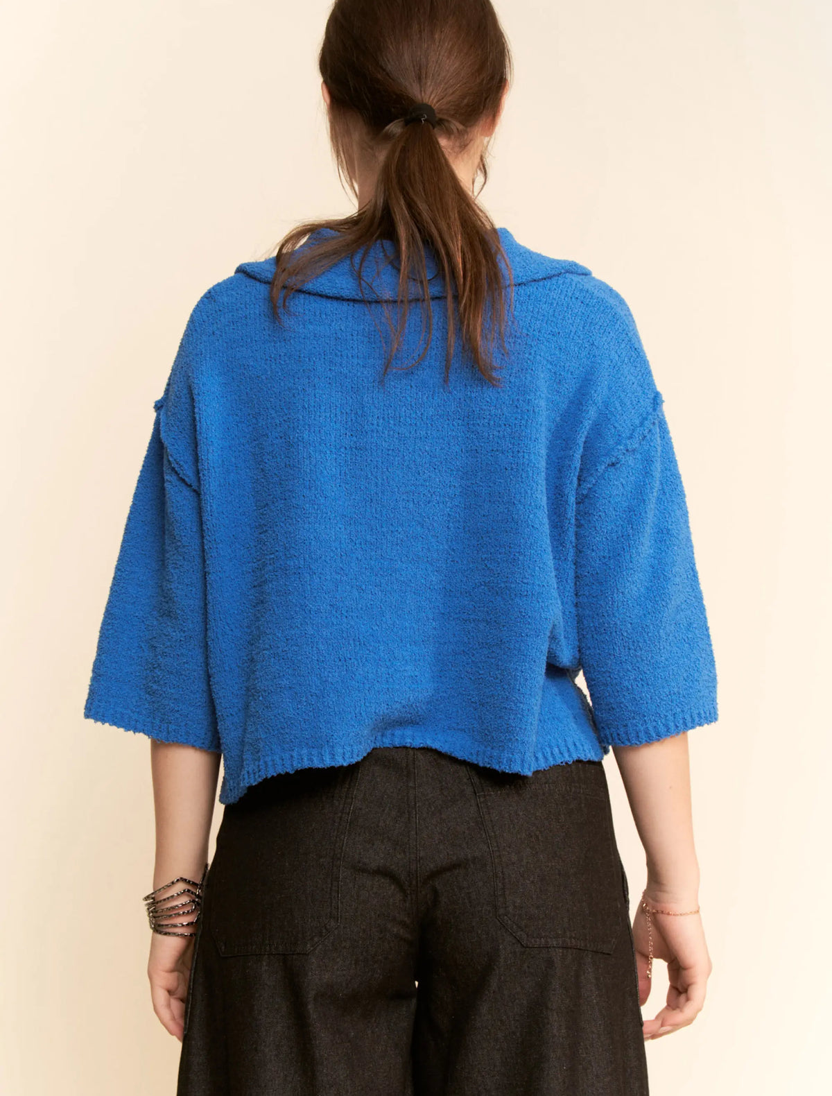 Boucle Knit Collared Patch-Pocket
Boxy Top