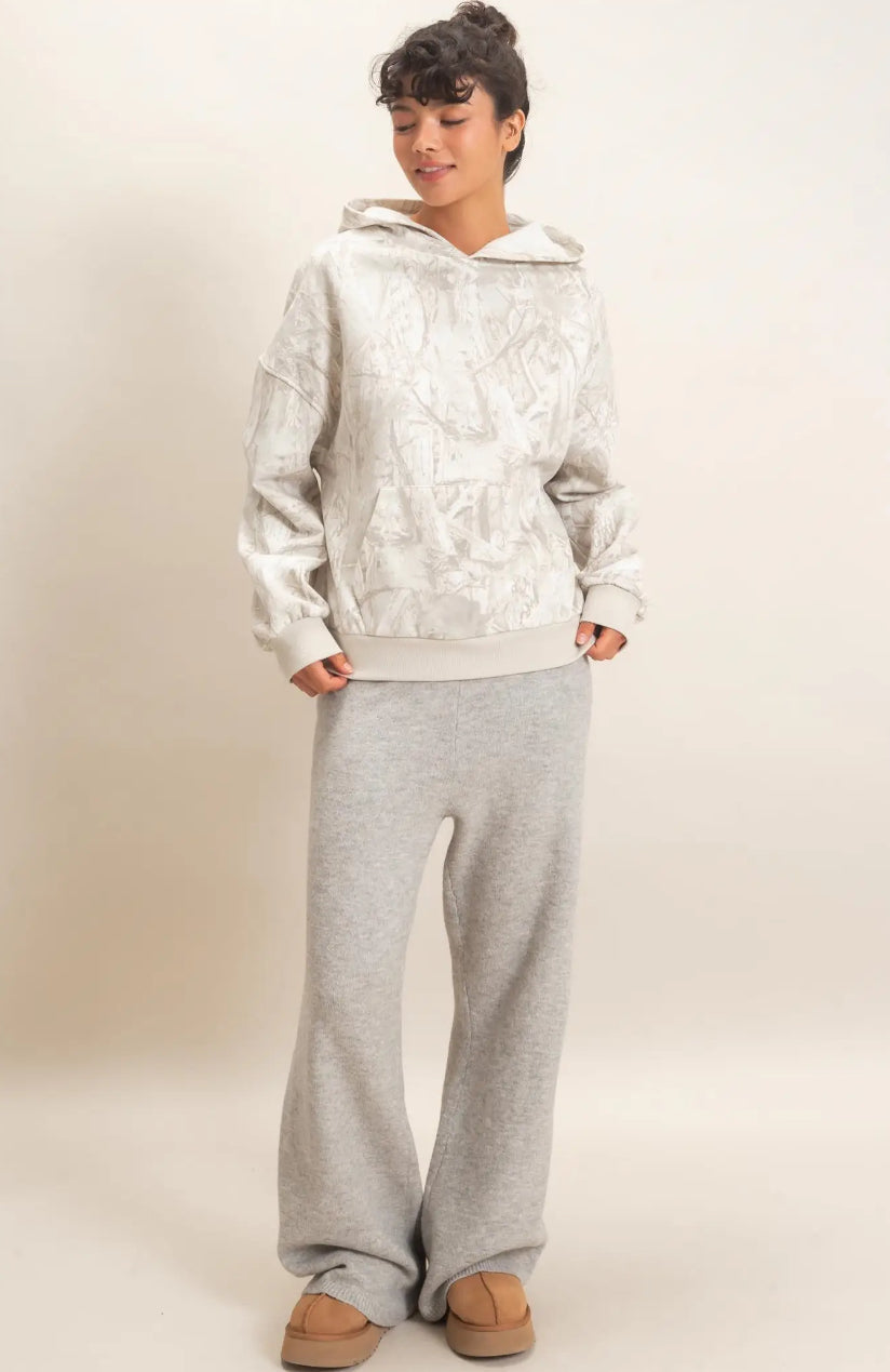 Tree Camouflage Hoodie with Kangaroo Pocket