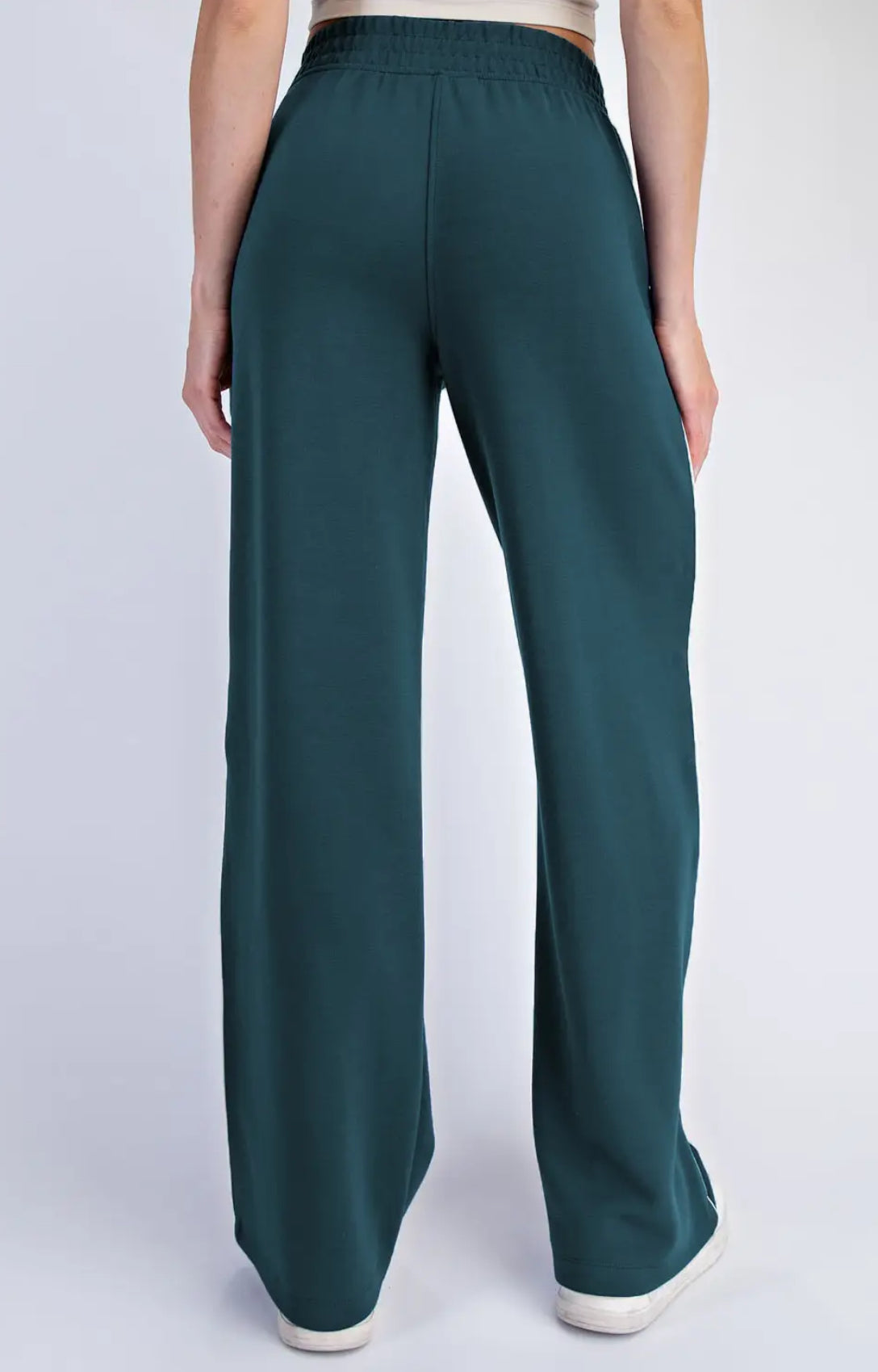 Modal Poly Piping V-Neck Top and Pants Set