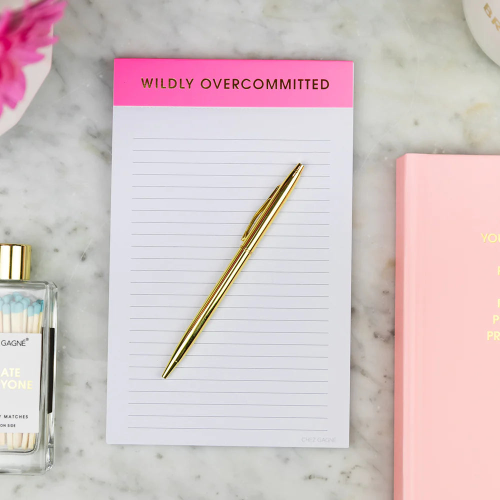 Wildly Overcommited- Lined Notepad
