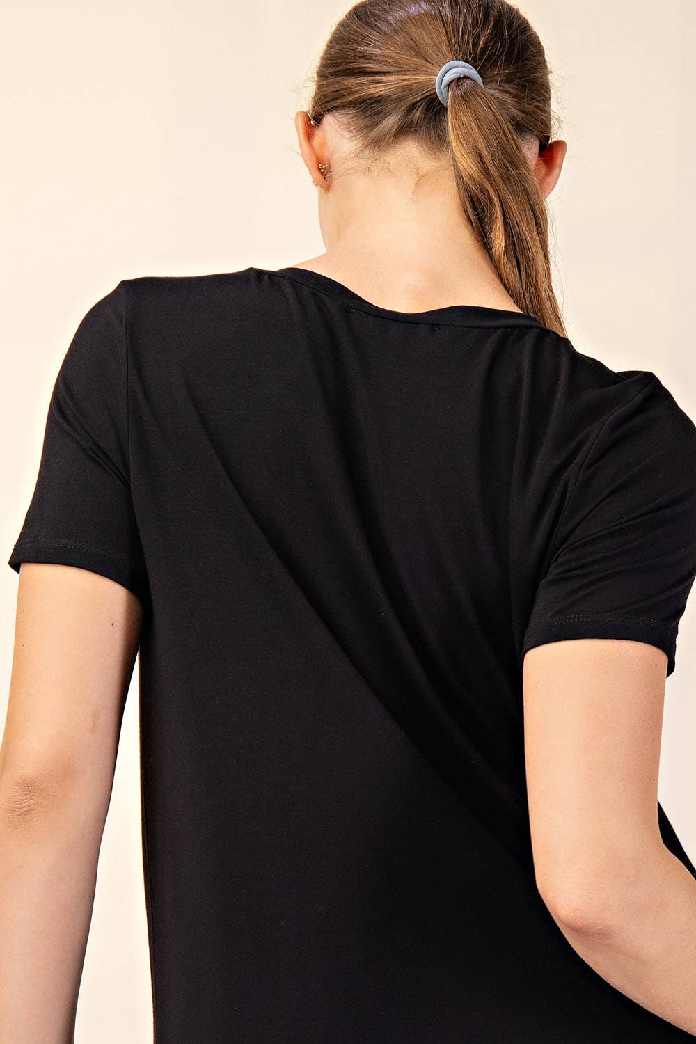 Viscose Modal Cropped Off Shoulder Top