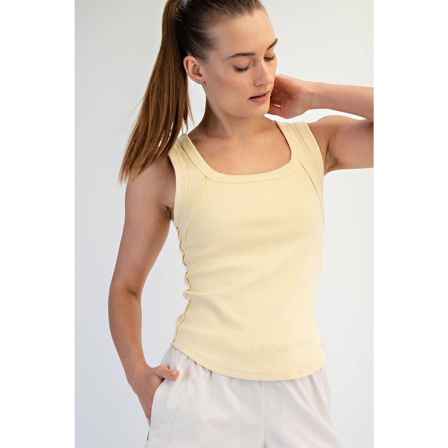 Mineral Washed Cotton Rib Tank
