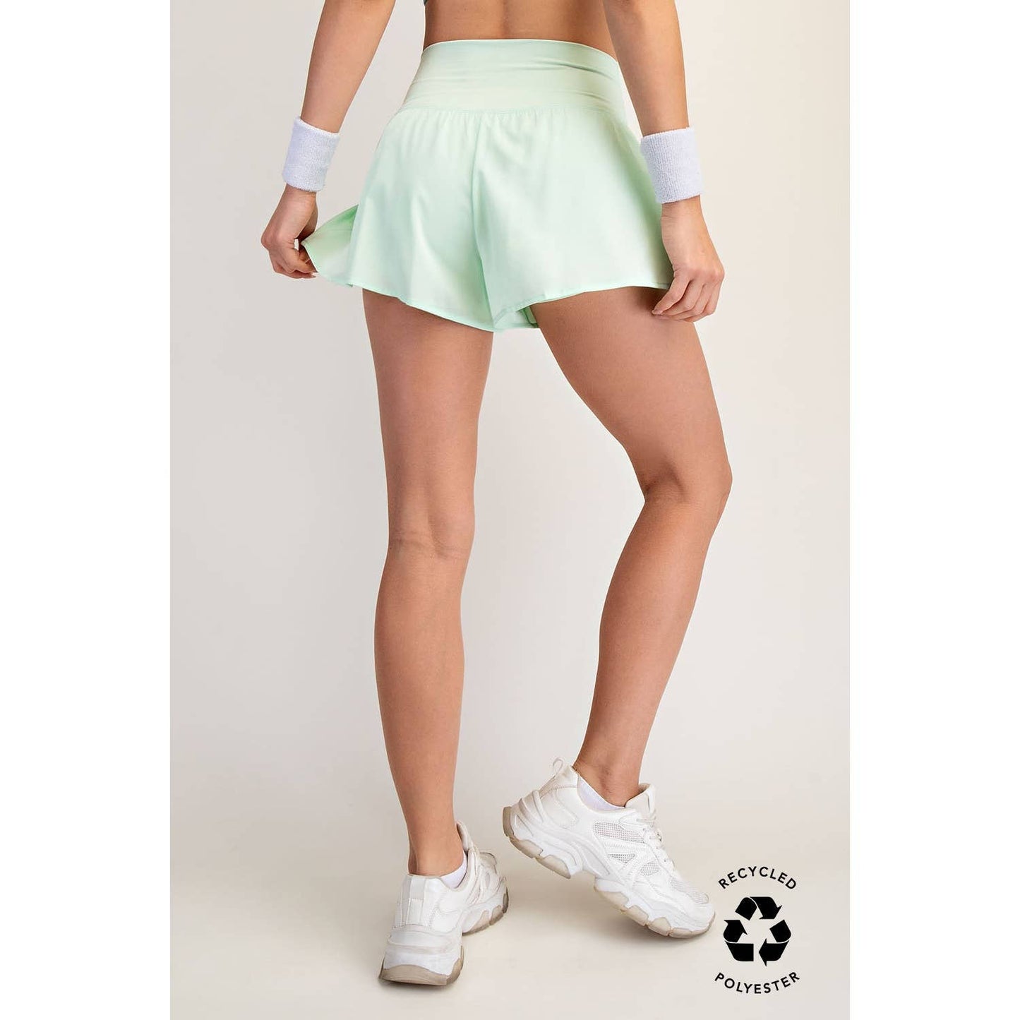 V Crossover Flared Shorts