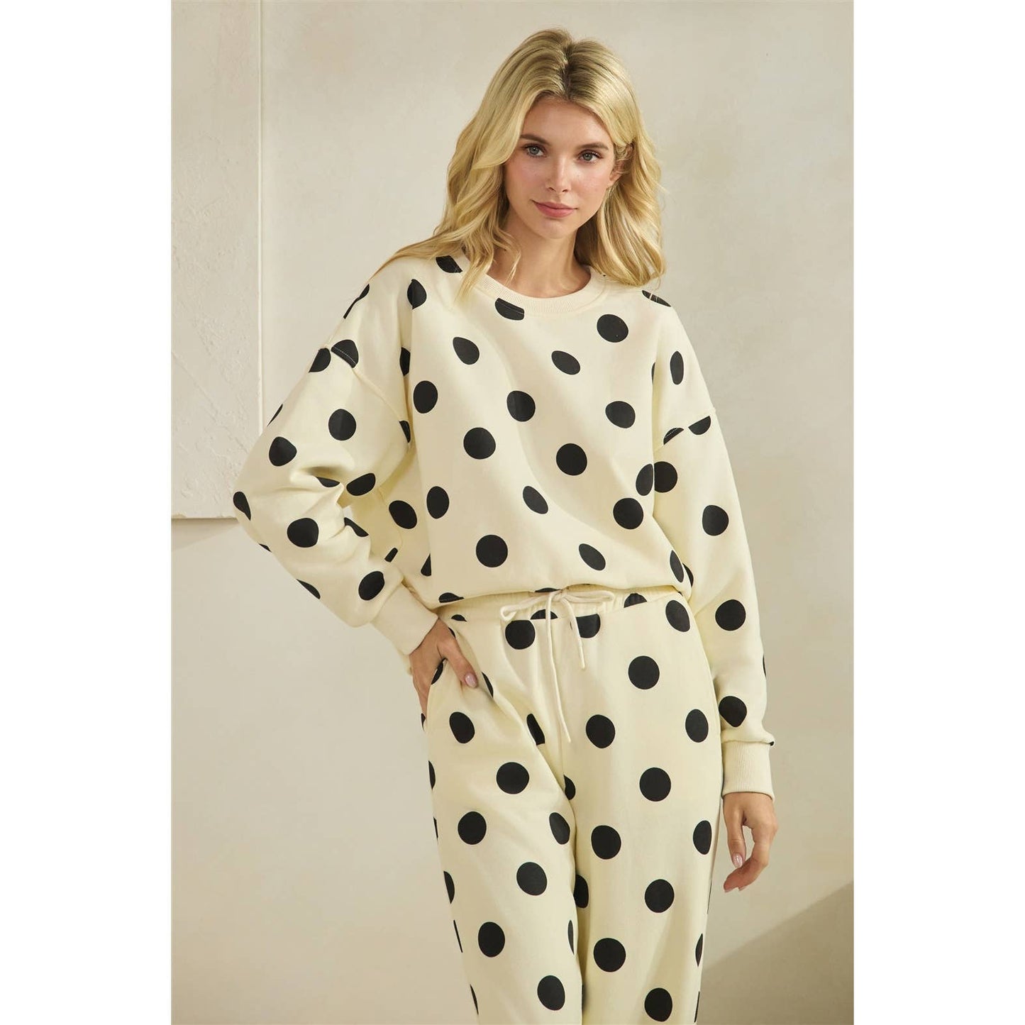 Polka Dot Jogger Sweatpants