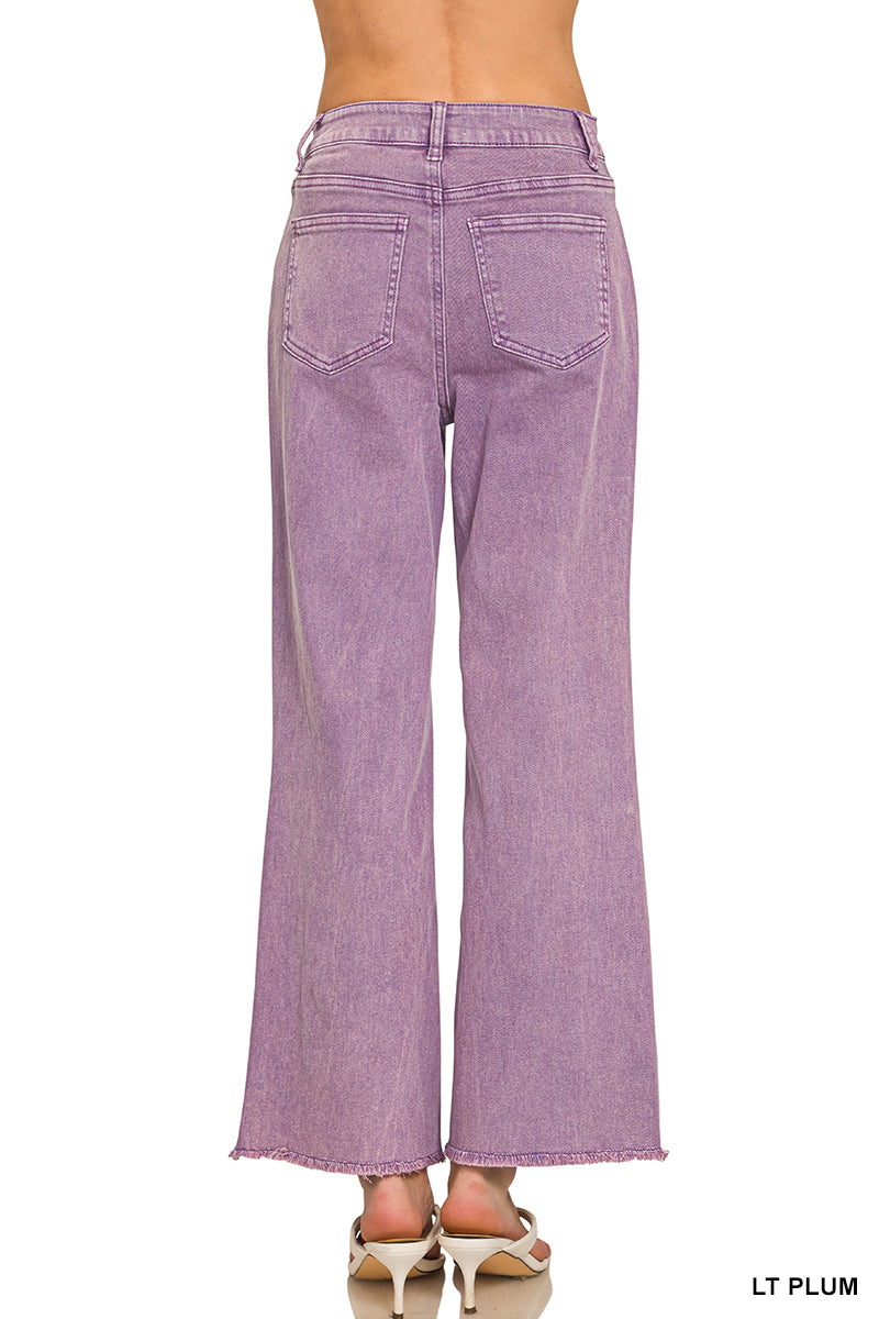 Amanda Acid Washed Wide Leg Jeans