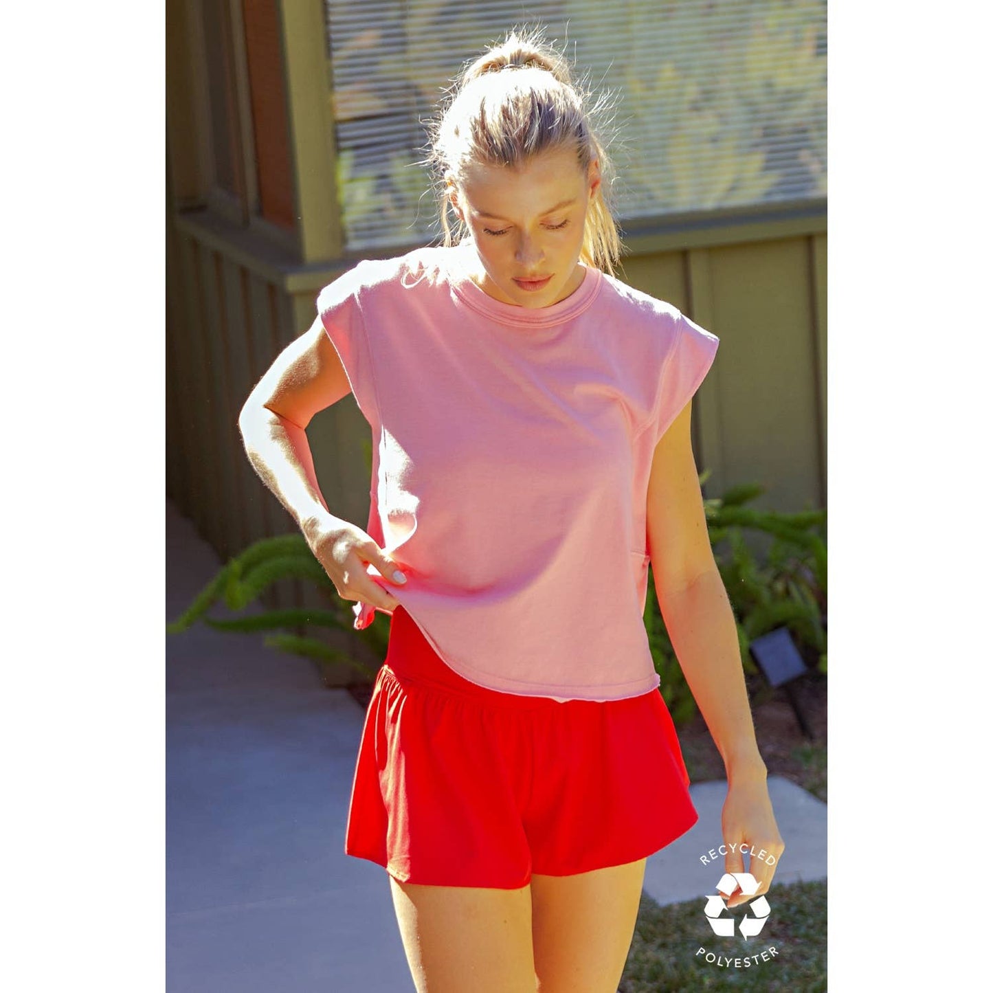V Crossover Flared Shorts