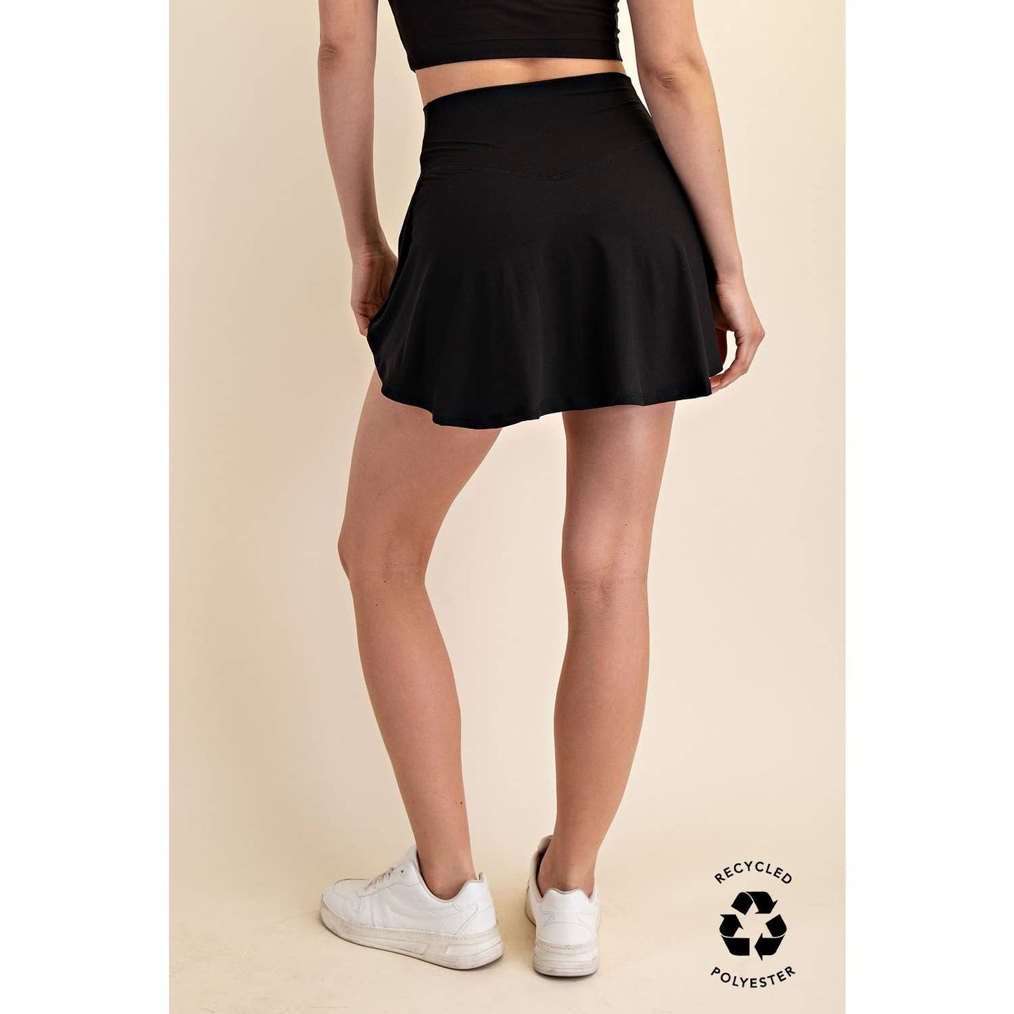 V Shaped High-Waisted Skort
