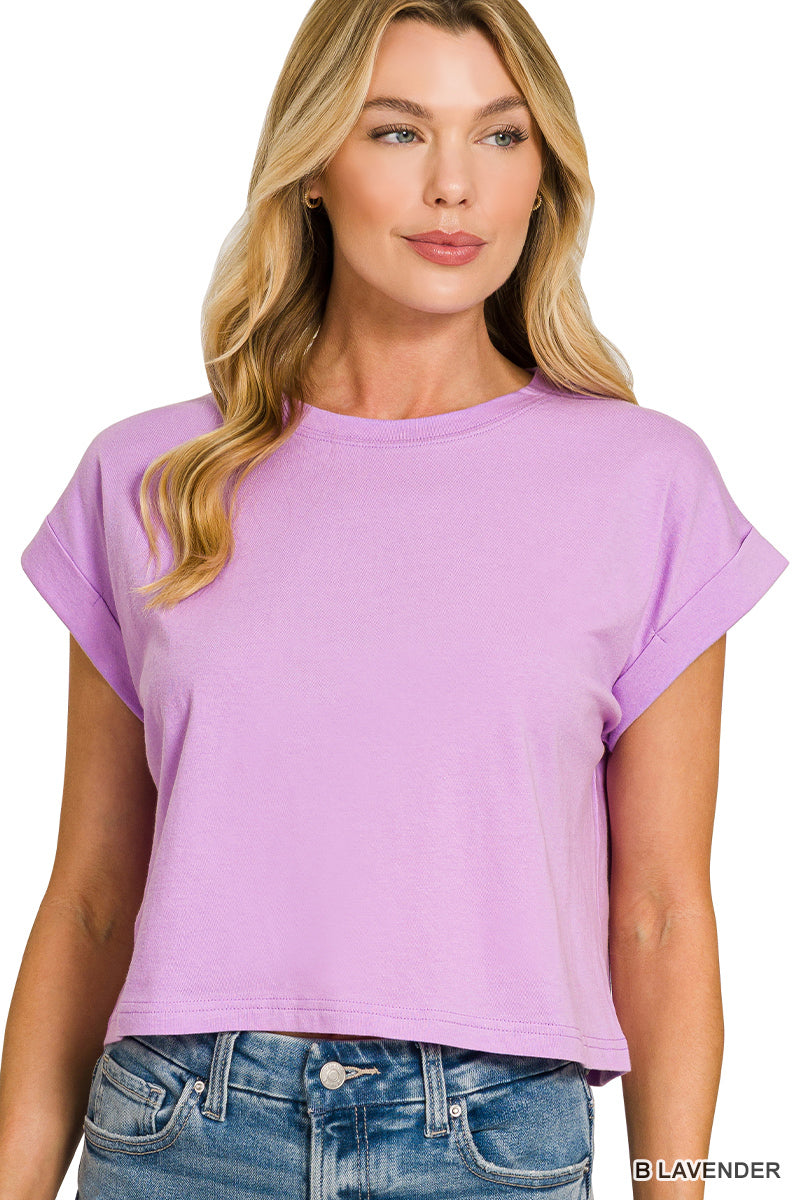 Felicia Folded Sleeve Top