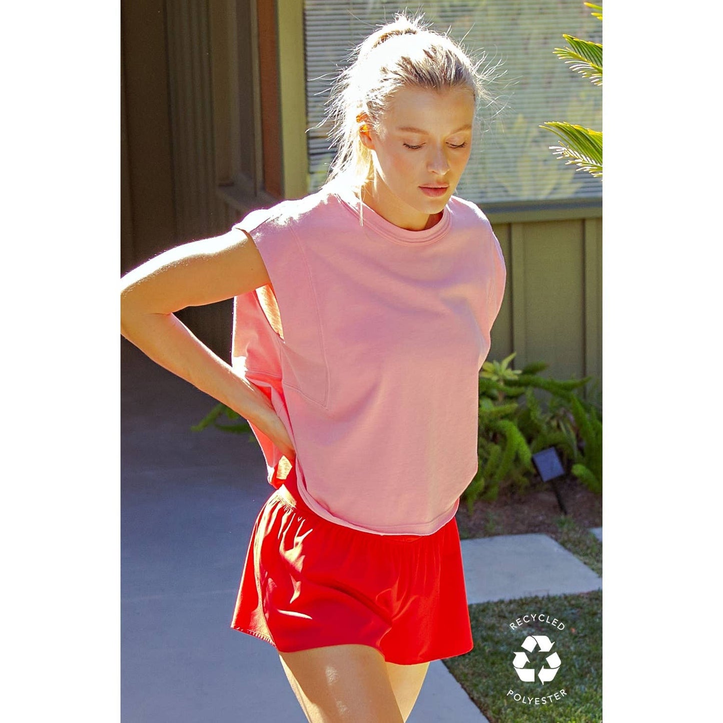 V Crossover Flared Shorts