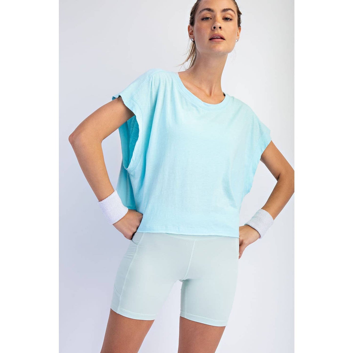 Cotton Slub Open Back Top