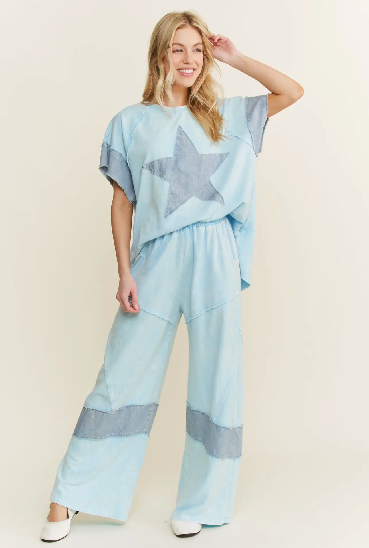 Mineral Washed Star Patch Set