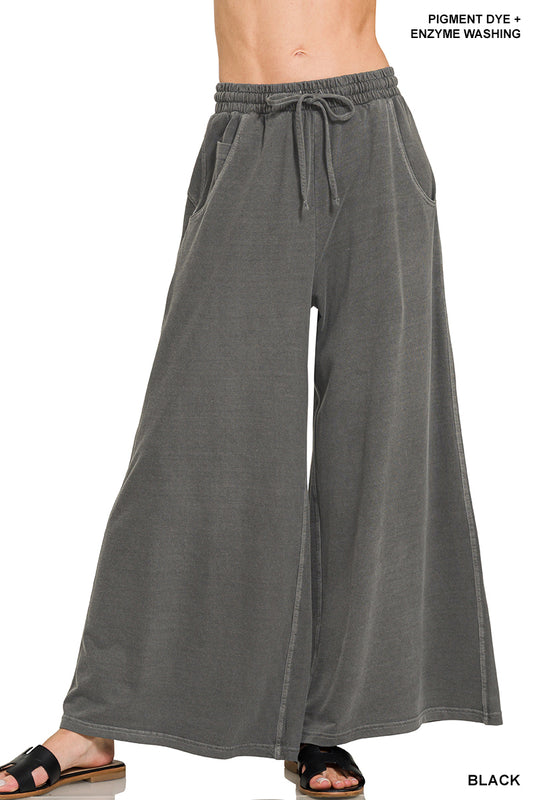 French Terry Pigment Dye Washed Pants