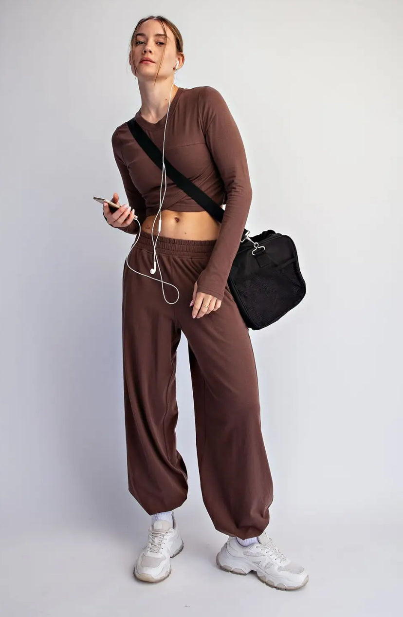Cotton Lycra Crossover Set