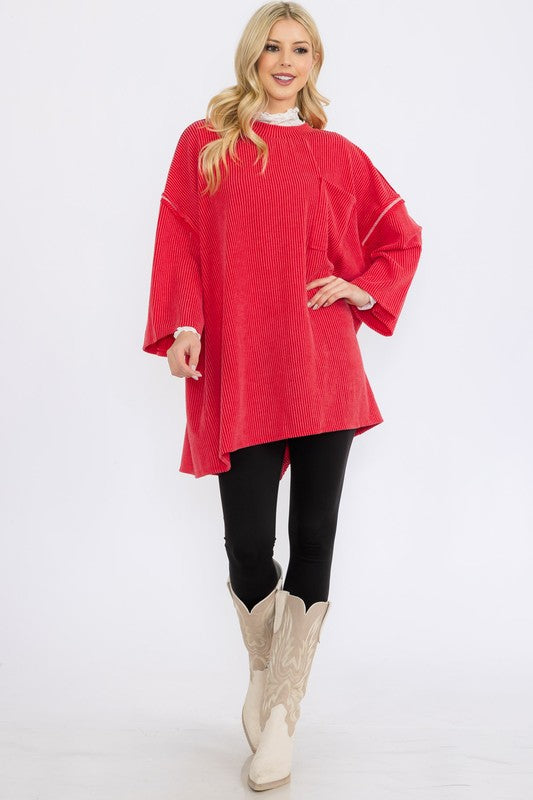 Emmie Oversized Ribbed Top