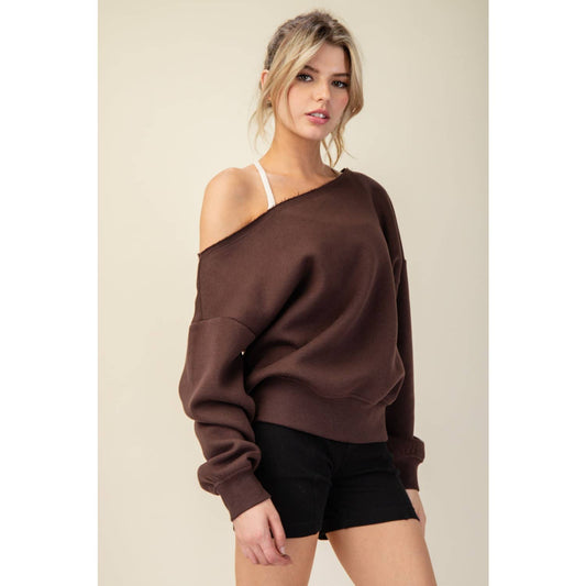 Ainsley Off The Shoulder Long Sleeve Top