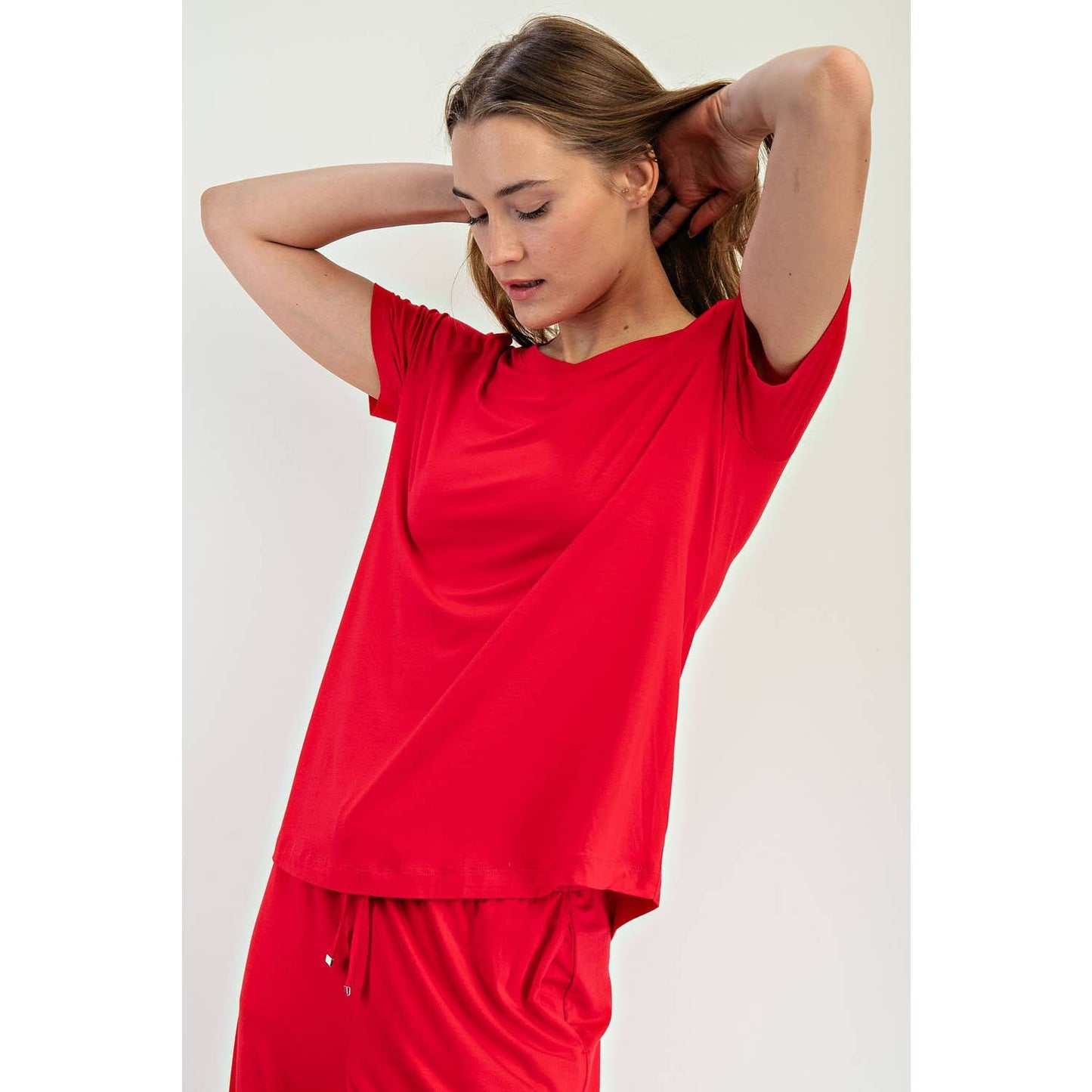 Viscose Model Short Sleeve Top