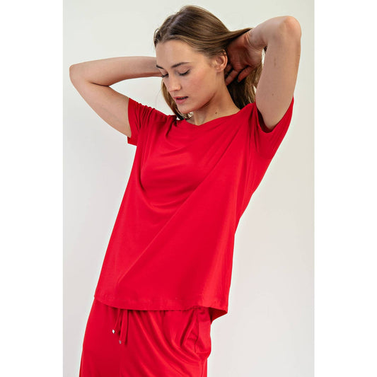 Viscose Model Short Sleeve Top