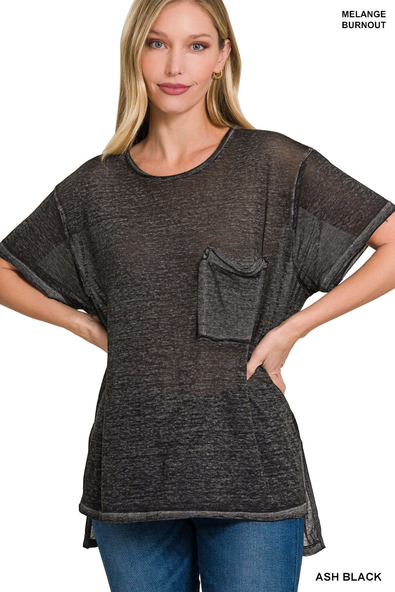 Odessa High-Low Round Neck Top