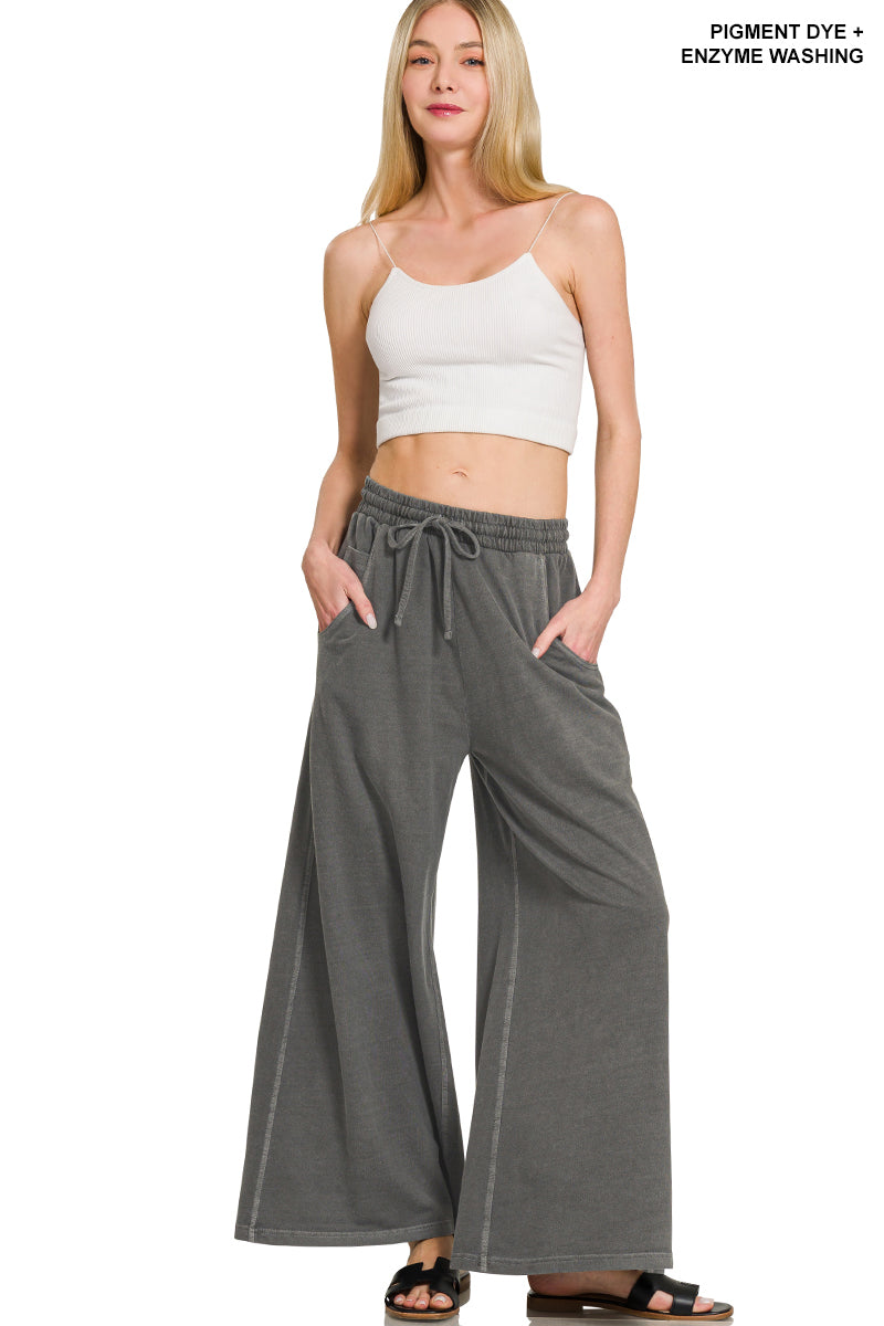French Terry Pigment Dye Washed Pants