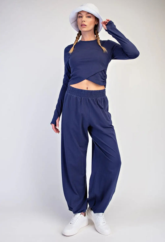 Cotton Lycra Crossover Set