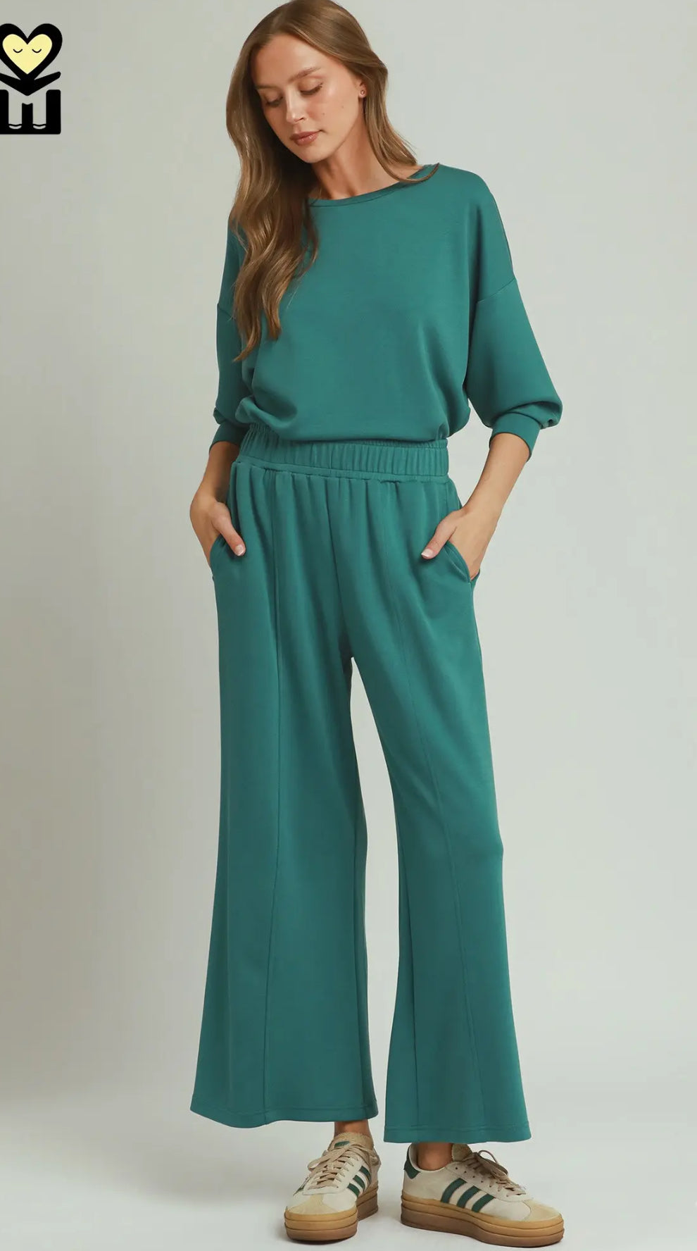 Luxeknit Long Sleeve and Wide Leg Pant Set