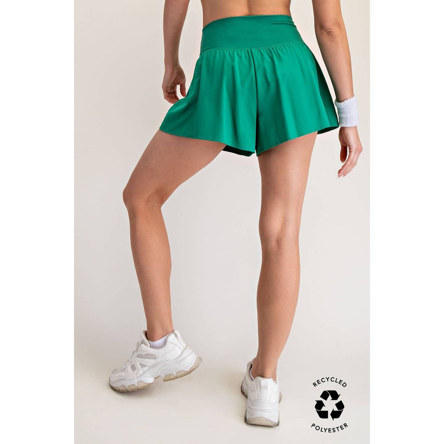 V Crossover Flared Shorts