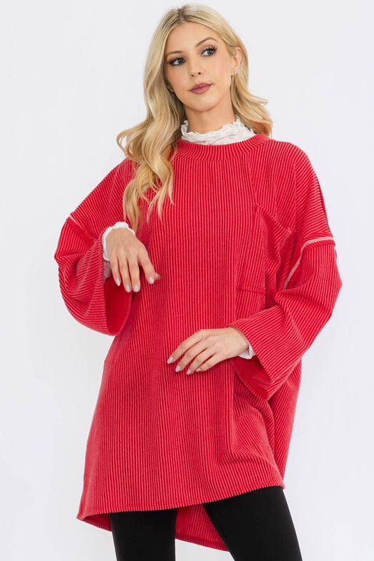 Emmie Oversized Ribbed Top