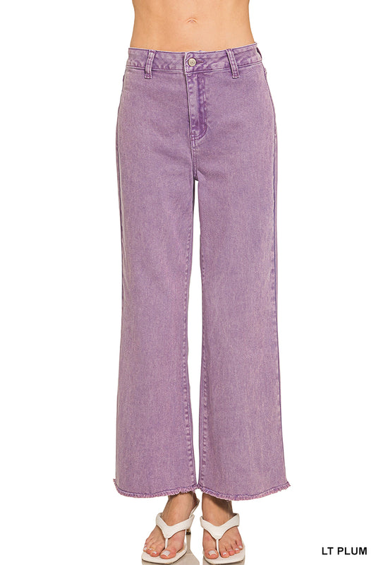 Amanda Acid Washed Wide Leg Jeans