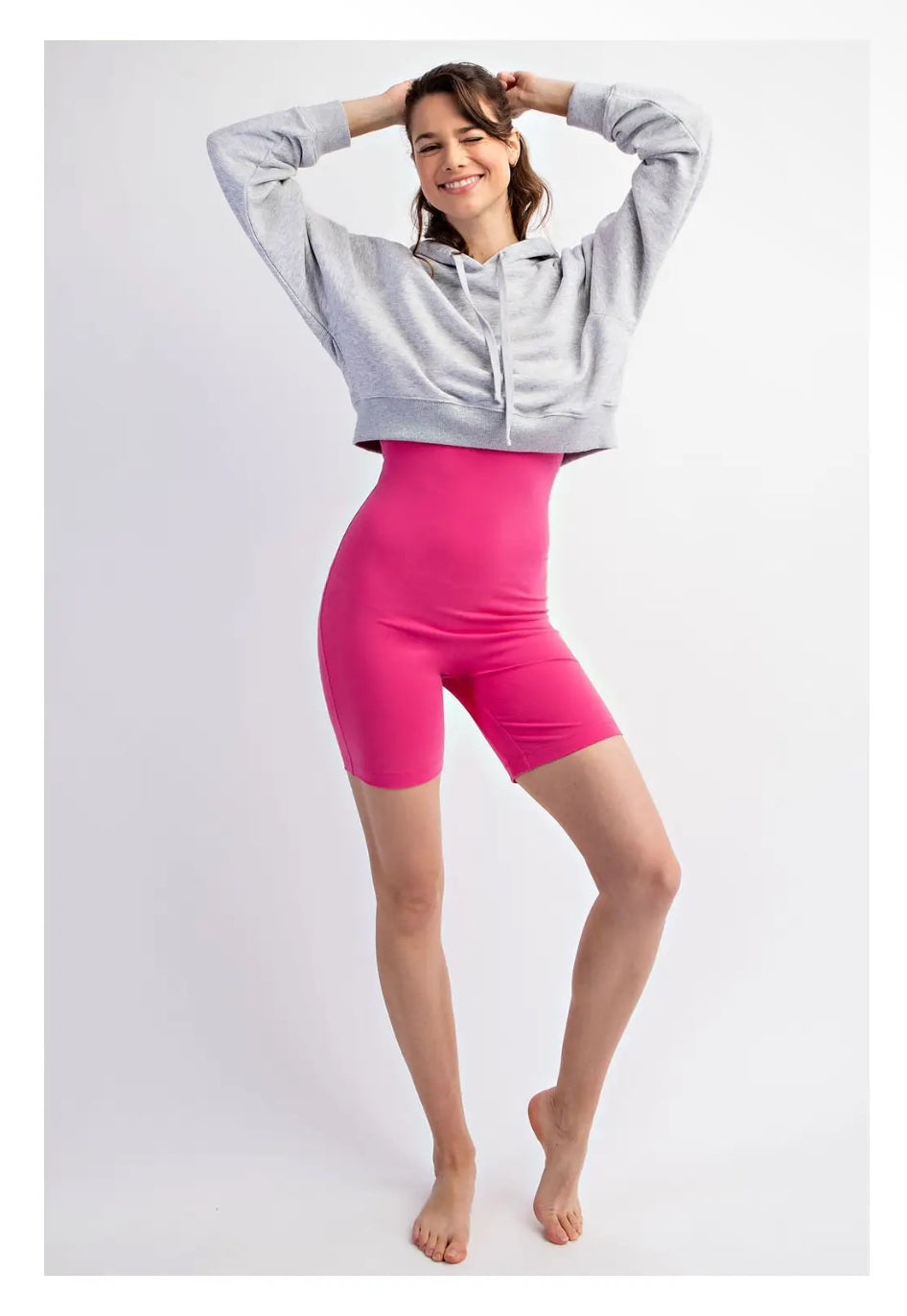 French Terry Cropped Hoodie