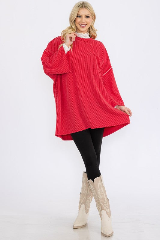 Emmie Oversized Ribbed Top