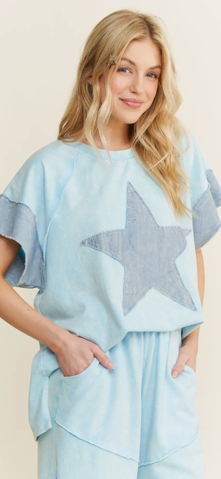 Mineral Washed Star Patch Set