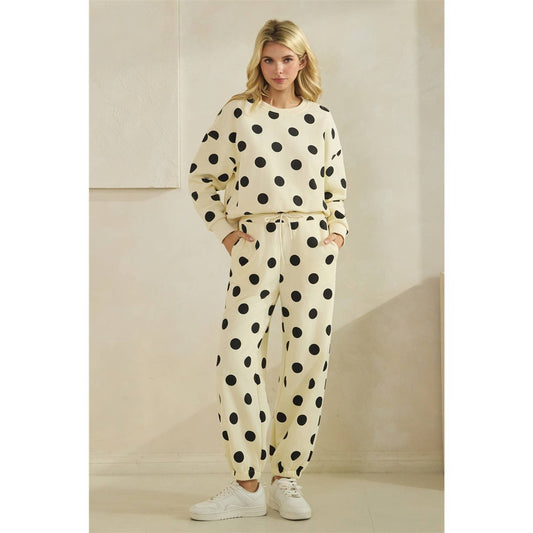 Polka Dot Jogger Sweatpants