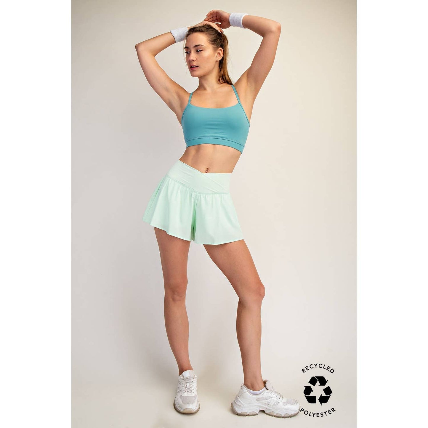 V Crossover Flared Shorts