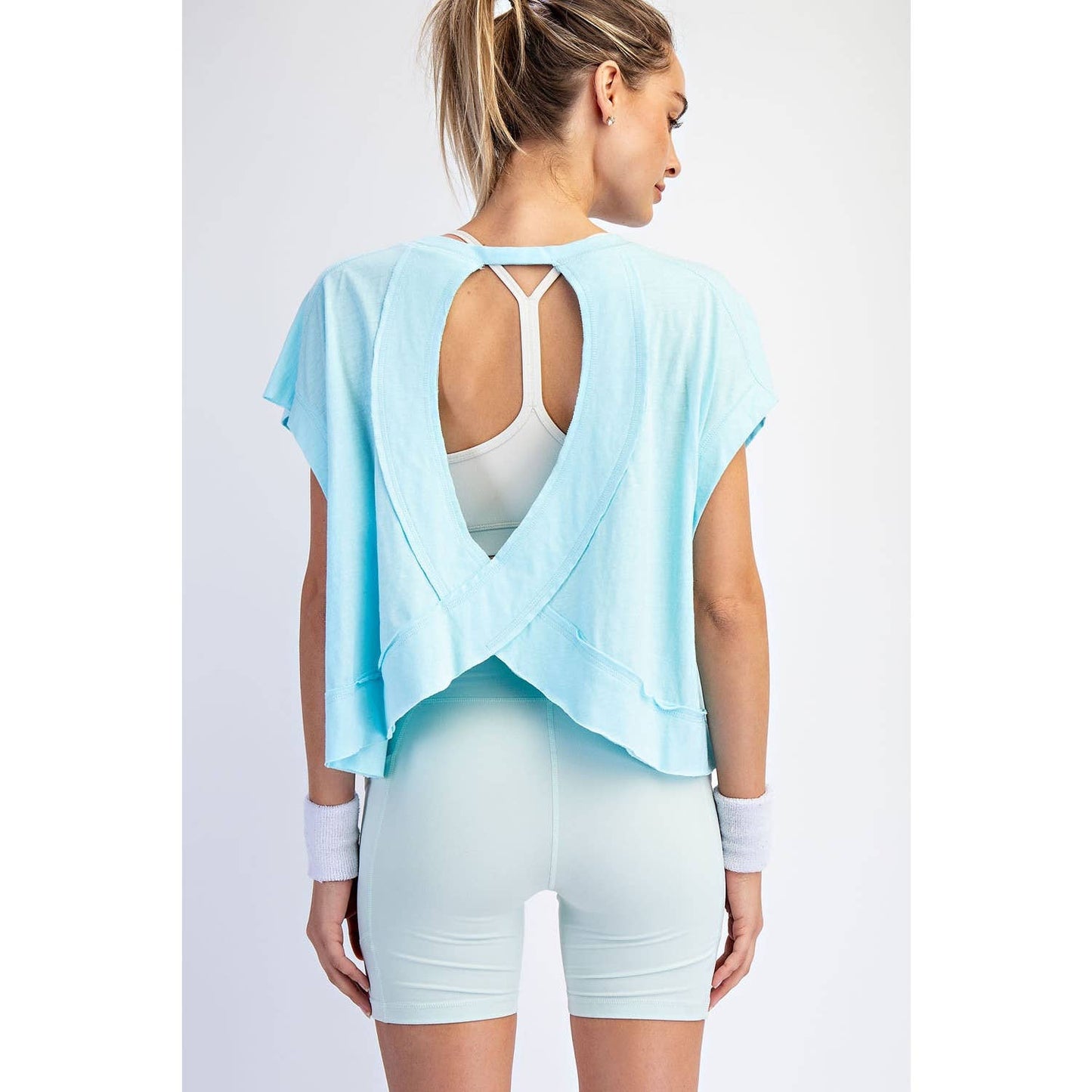 Cotton Slub Open Back Top