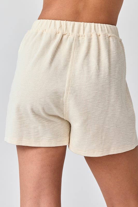 Amaya Textured Knit Top and Shorts Set