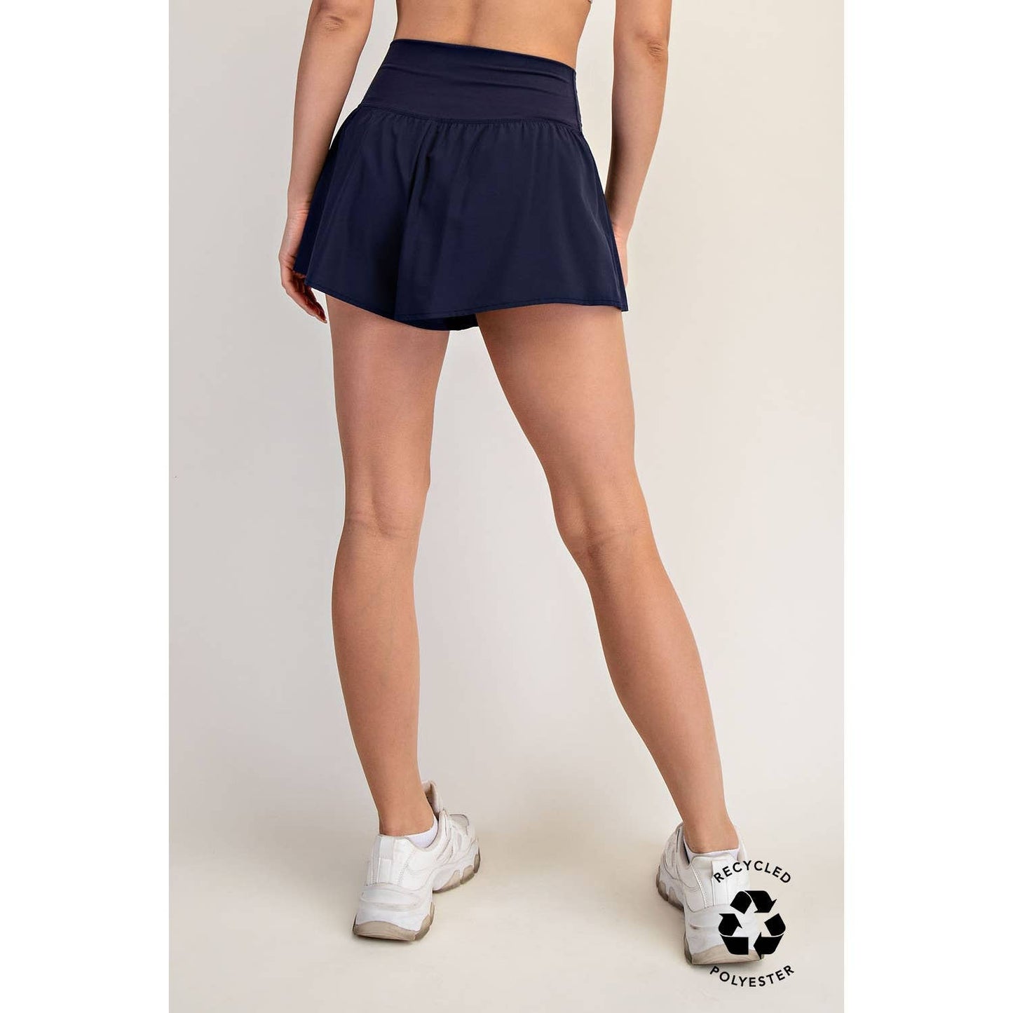 V Crossover Flared Shorts