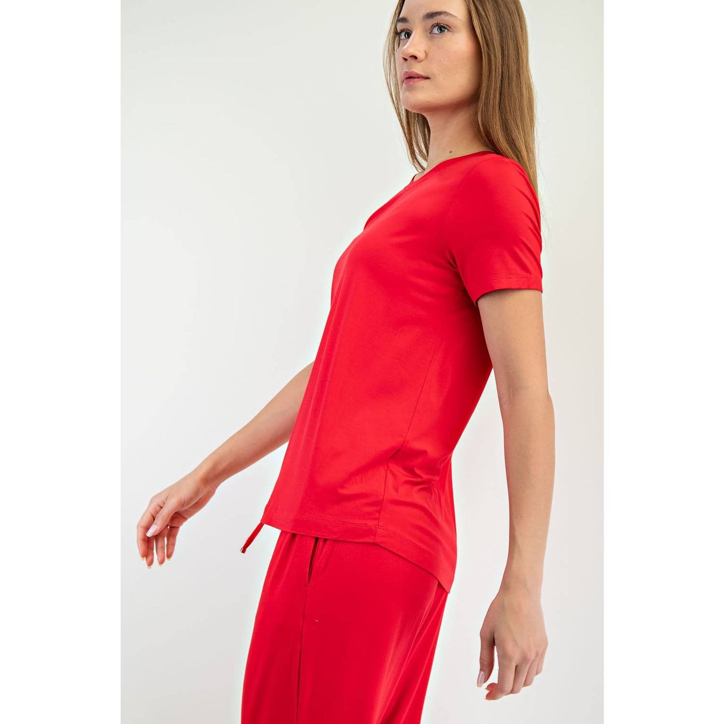 Viscose Model Short Sleeve Top