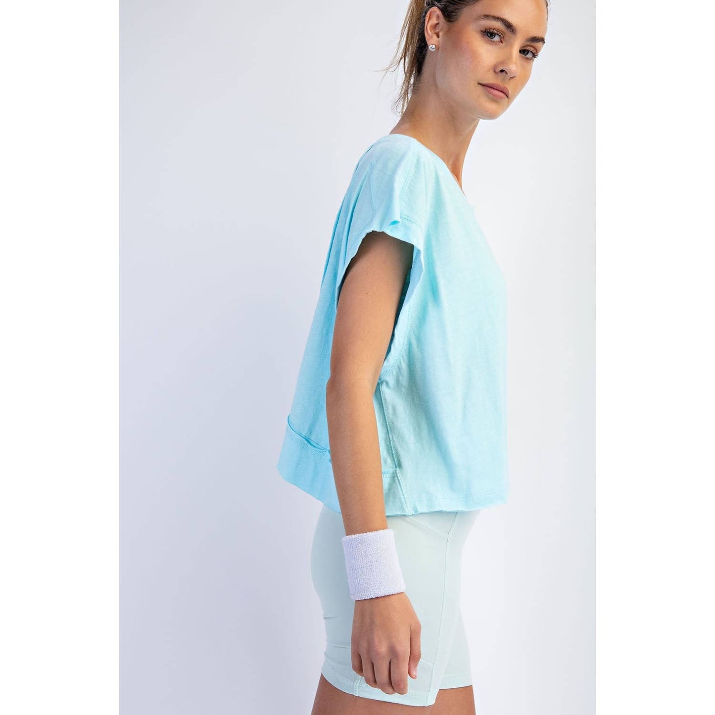 Cotton Slub Open Back Top