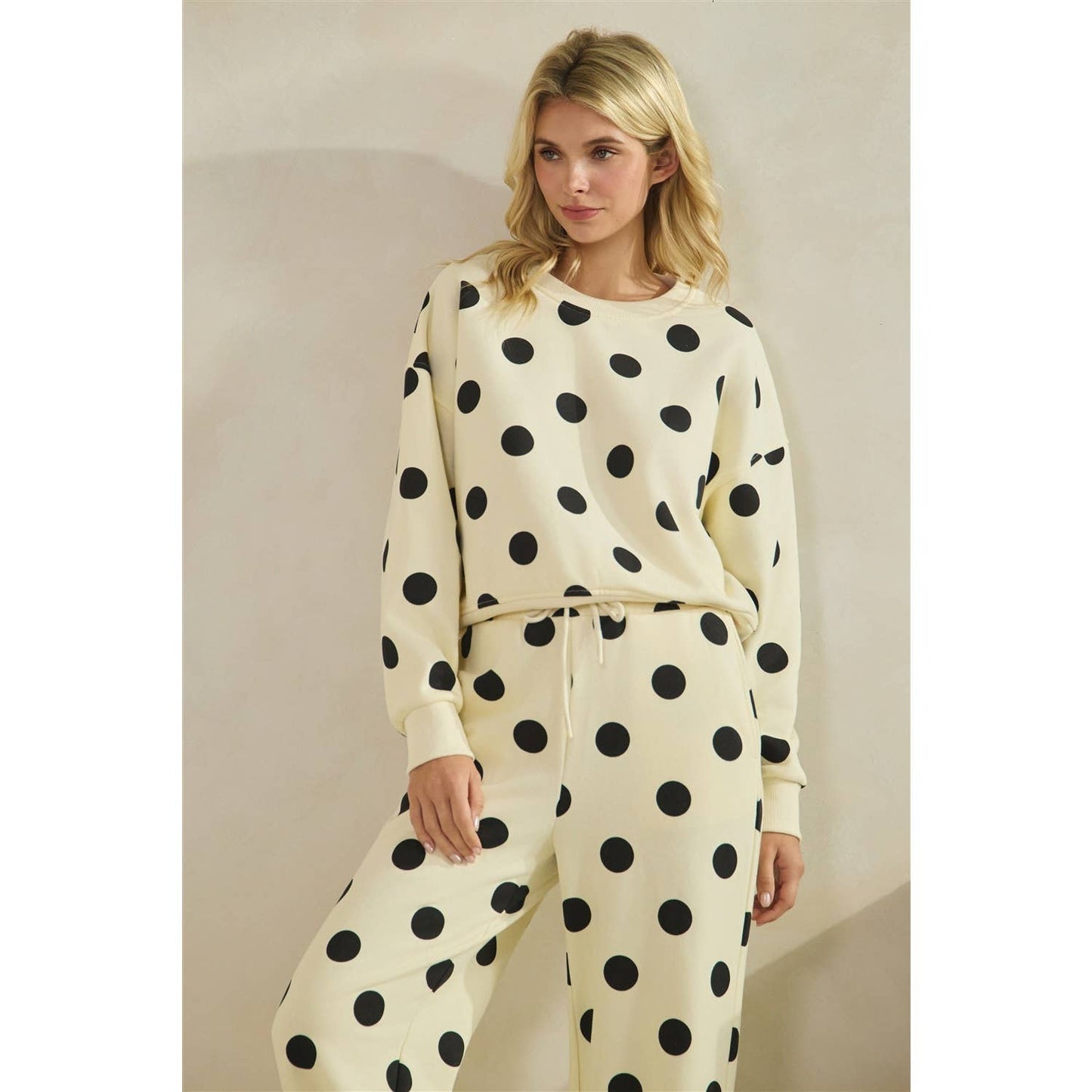Polka Dot Jogger Sweatpants